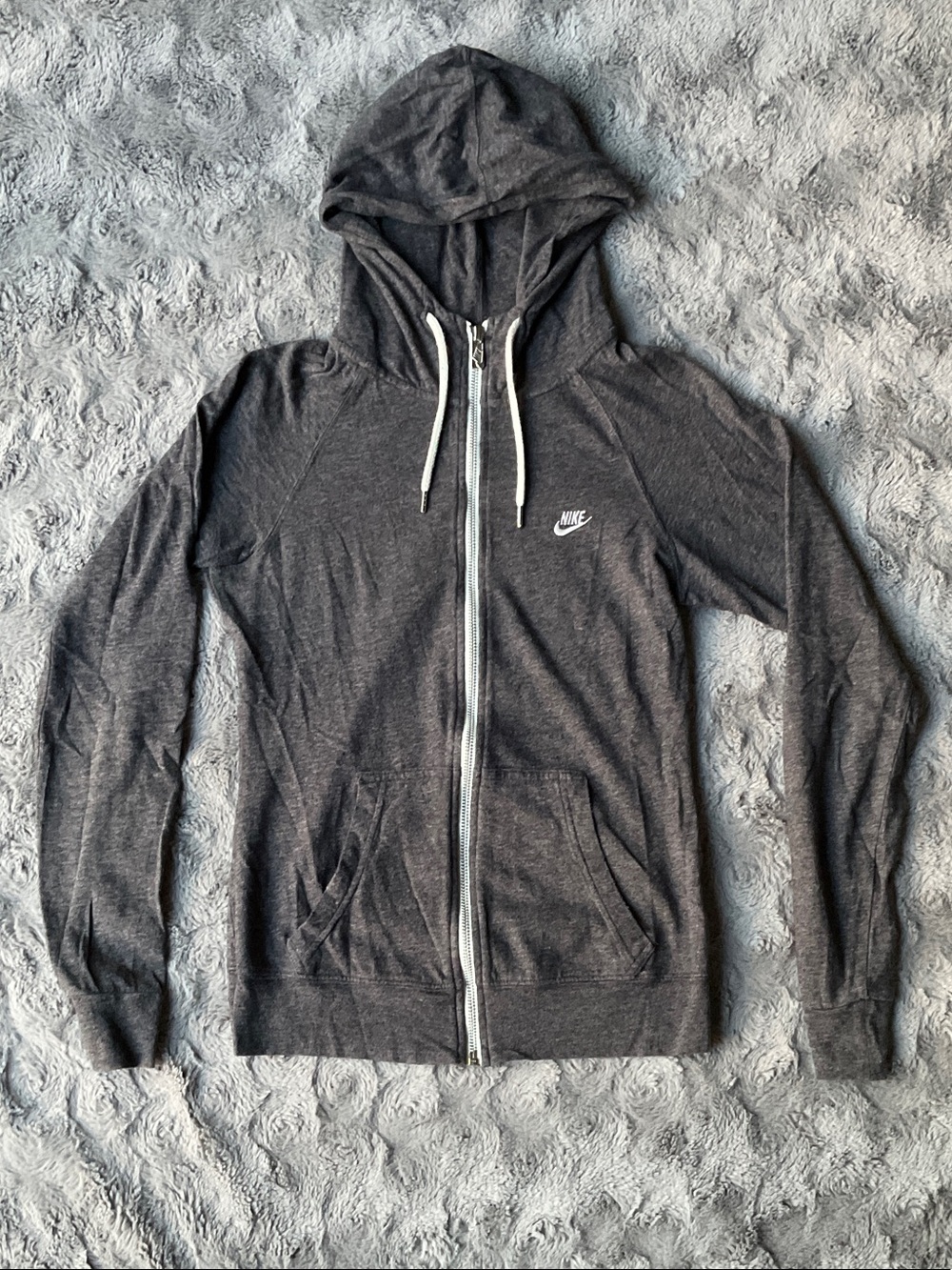 Nike Dark Gray Full-Zip Hoodie Sweater